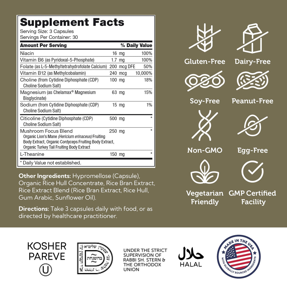 Zahler AdultFocus 60 capsules dans leur emballage