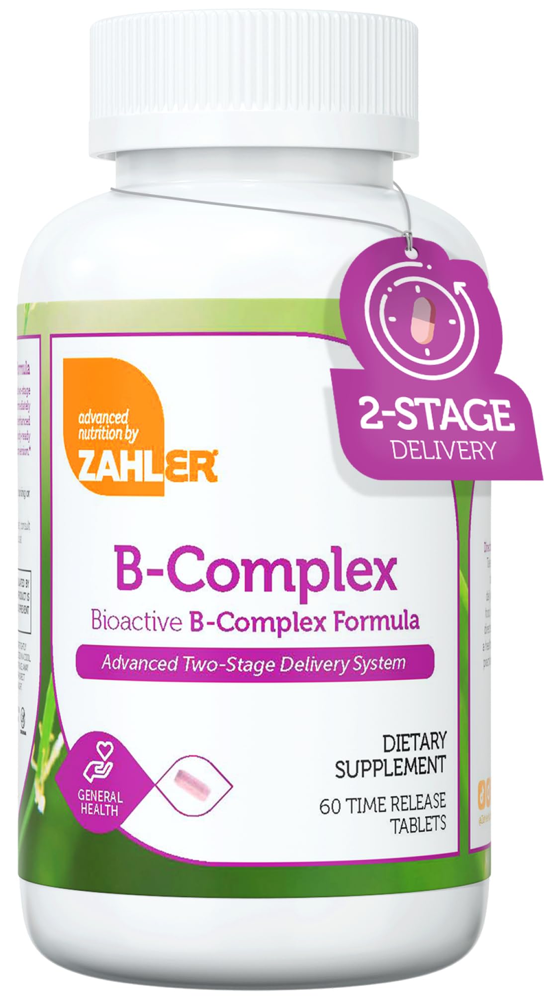 Zahler B-Complex 60 tablettes vue de face avec emballage