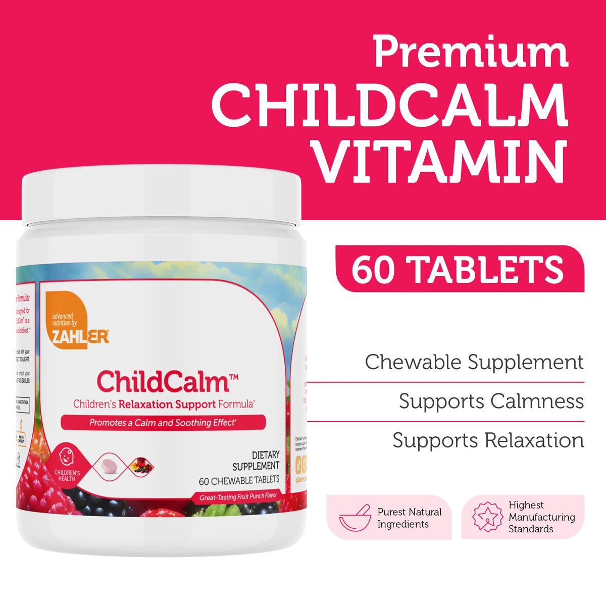 Zahler ChildCalm 60 tablettes, dosage recommandé