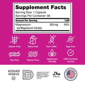 Zahler Complément Alimentaire Magnésium 200 mg capsules à l'intérieur