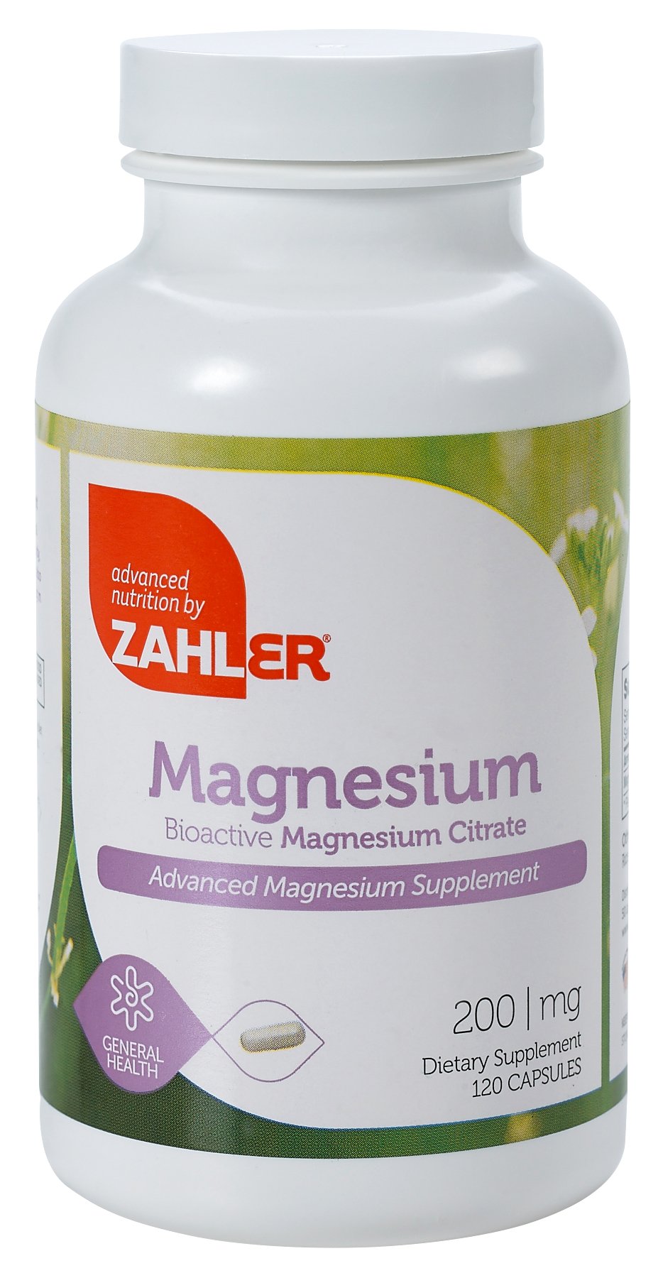 Zahler Complément Alimentaire Magnésium Citrate 200 mg 120 Capsules vue avant