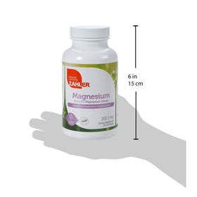 Zahler Complément Alimentaire Magnésium Citrate 200 mg avec arrière-plan neutre
