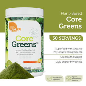 Zahler Core Greens poudre de super-aliments bio 440g avec cuillère