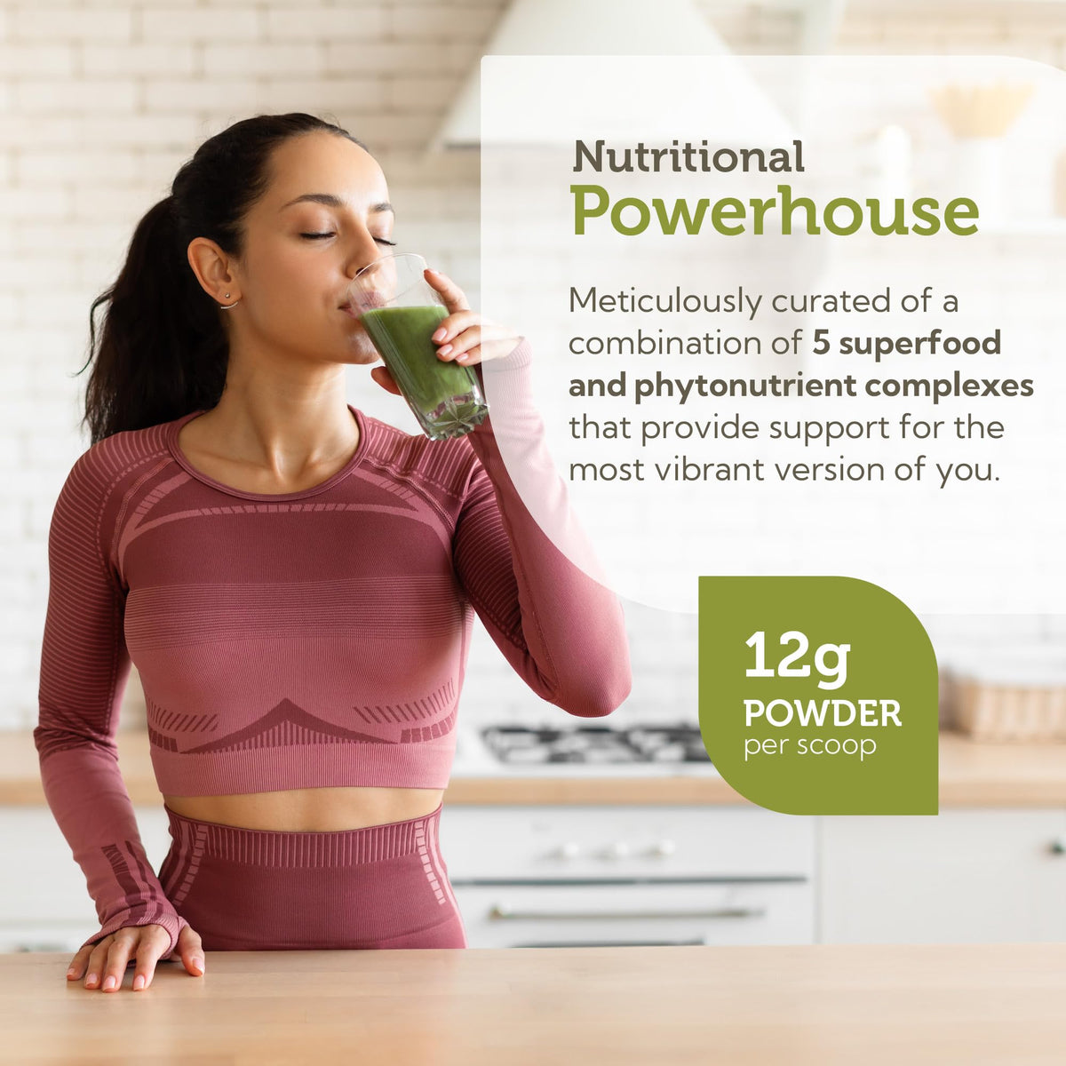 Zahler Core Greens poudre de super-aliments bio 440g en préparation