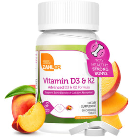 Zahler D3 & K2 90 comprimés à mâcher, vue de face