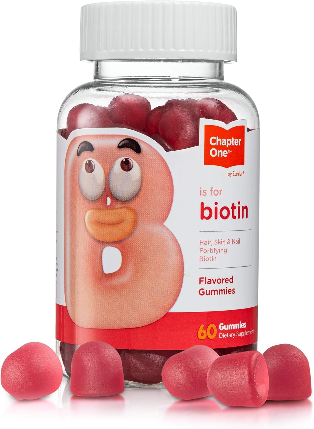 Zahler gummies biotine flacon ouvert avec gummies