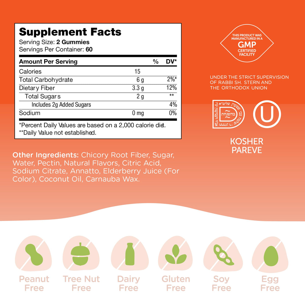 Zahler Gummies de Fibre 120 Comp. avec verre d'eau