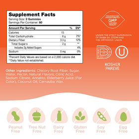 Zahler Gummies de Fibre 120 Comp. avec verre d'eau