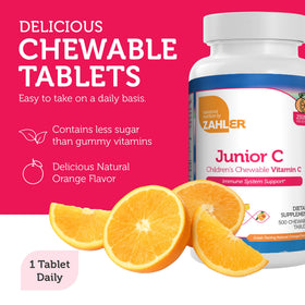 Zahler Junior C Chewable, comprimés à croquer en gros plan