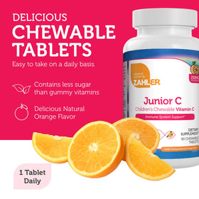 Zahler Junior C Vitamine C Mâchable 250 mg comprimé mâchable