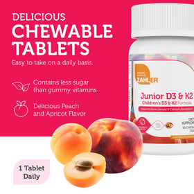 Zahler Junior D3 & K2 avec d'autres compléments alimentaires