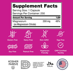 Zahler Magnésium 200 mg capsules avec verre d'eau