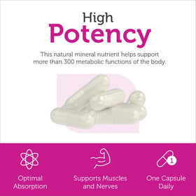 Zahler Magnésium 200 mg capsules sur fond blanc