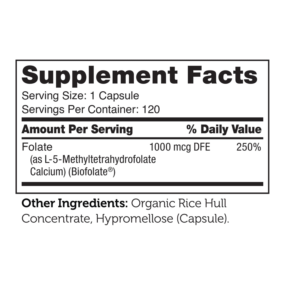 Zahler Methylfolate 1000 mcg sur une table en bois