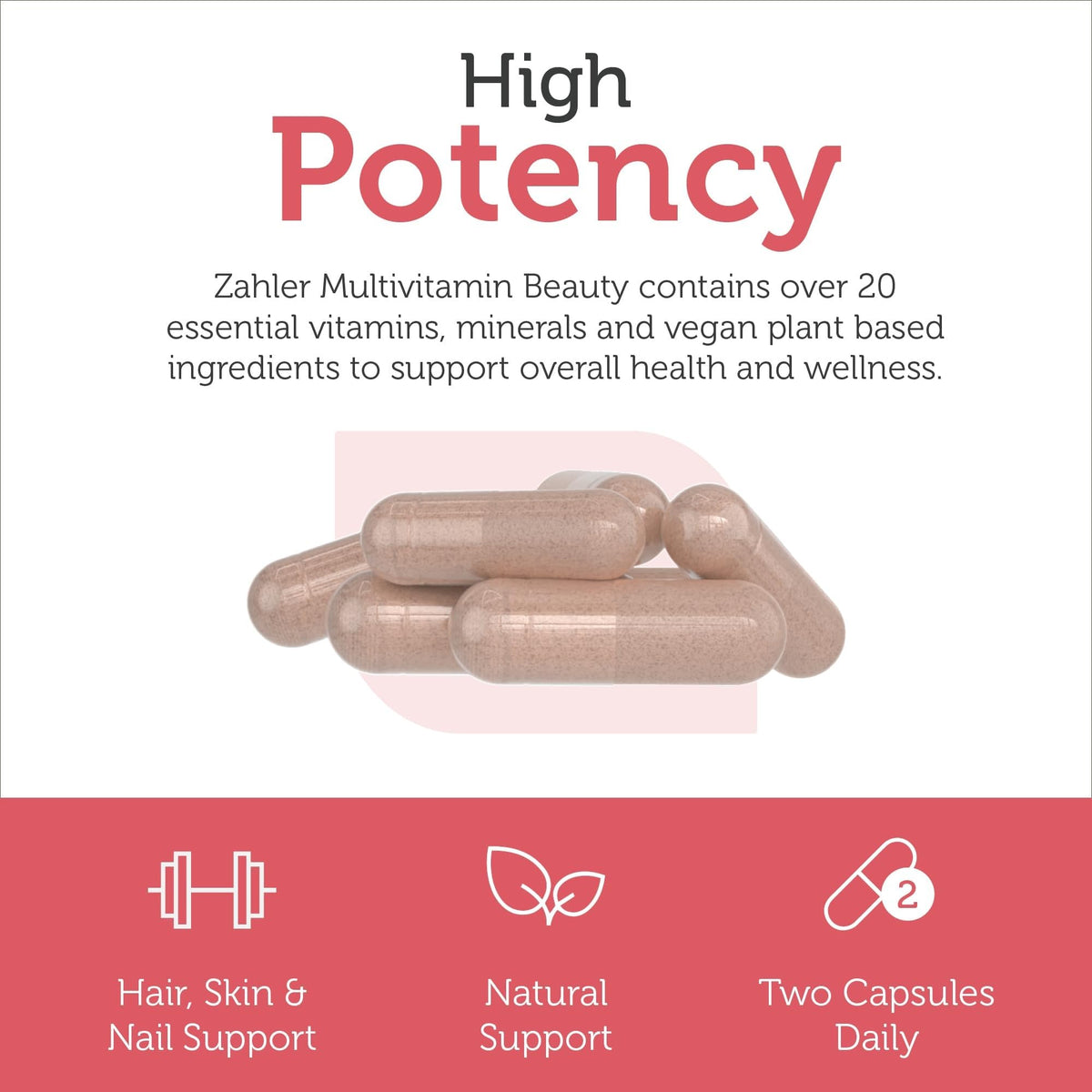 Zahler Multivitamine Beauté sur une table avec des fruits et légumes