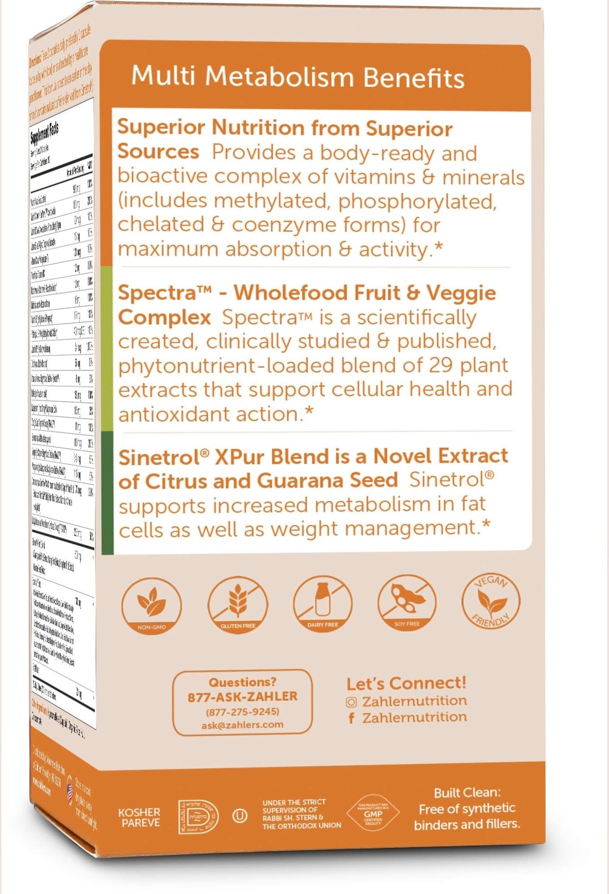 Zahler Multivitamine Métabolisme 60 Capsules sur une table
