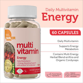 Zahler Multivitamines Quotidiennes capsules sur une table