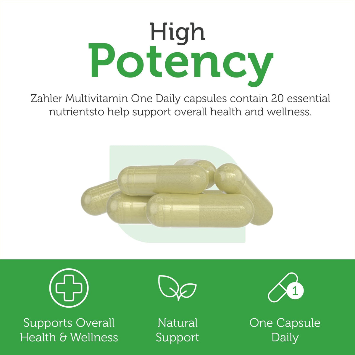 Zahler Multivitamines Vegan One Daily étiquette détaillée