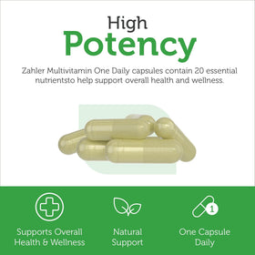 Zahler Multivitamines Vegan One Daily étiquette détaillée