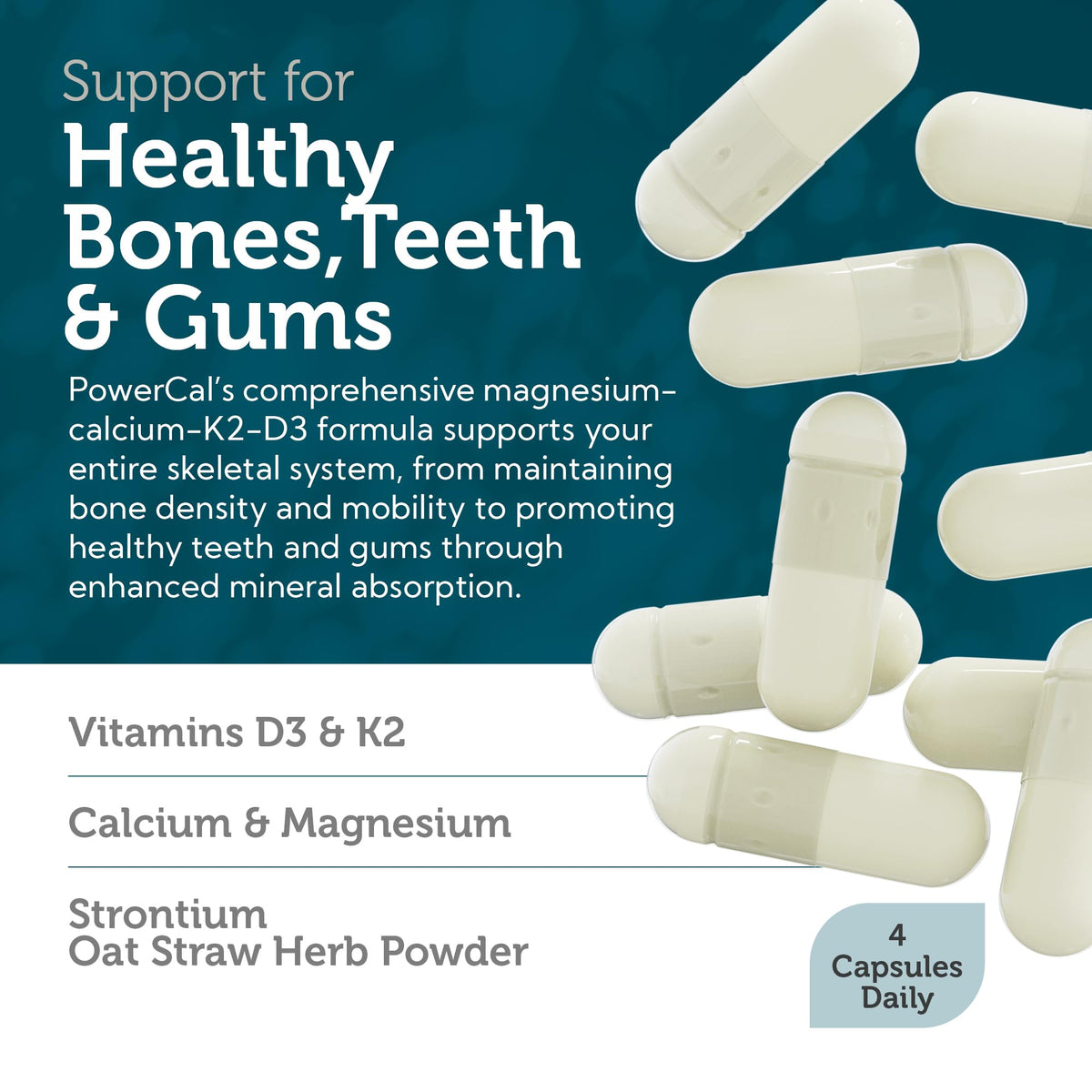 Zahler PowerCal 120 capsules avec des ingrédients clés