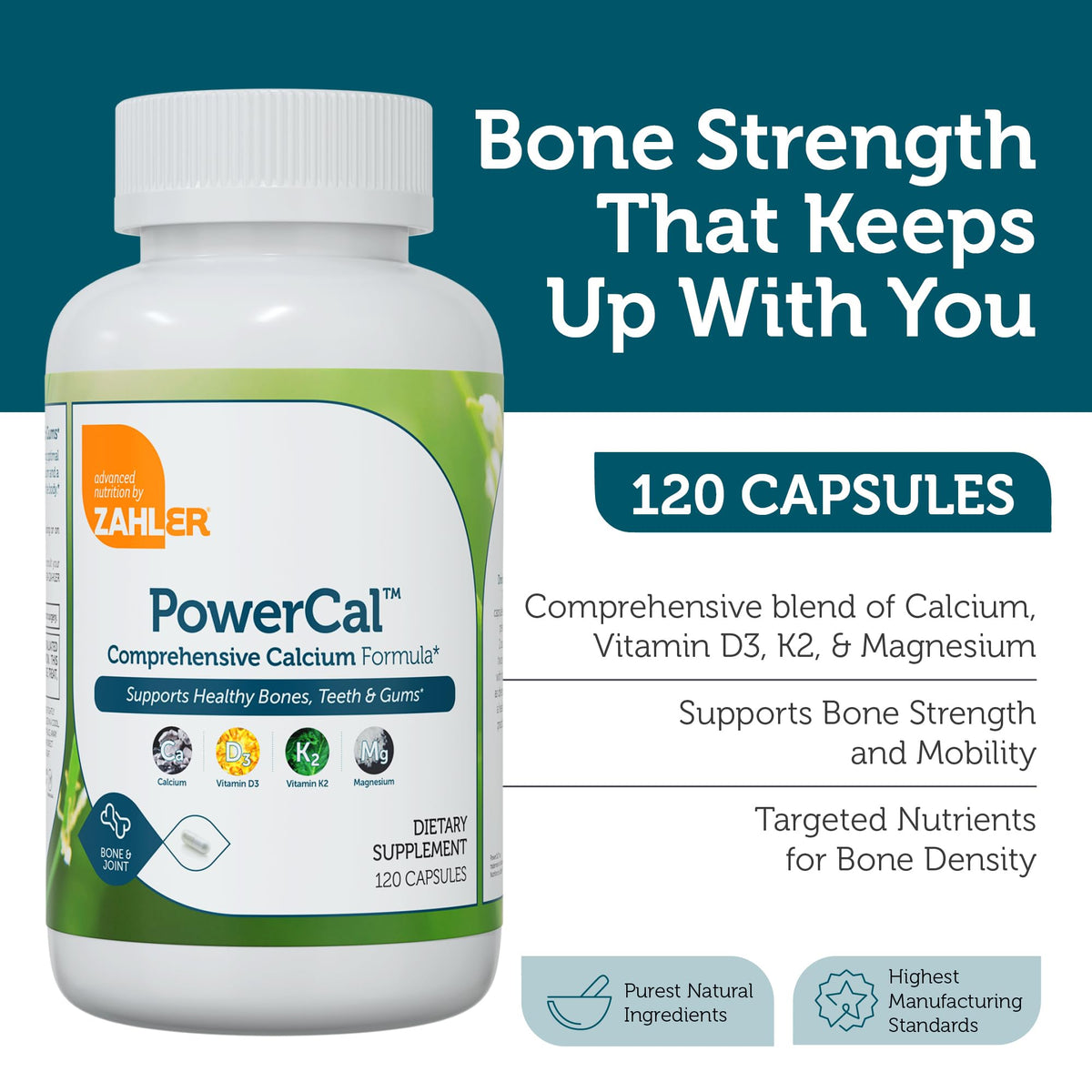 Zahler PowerCal 120 capsules vue arrière de l'emballage