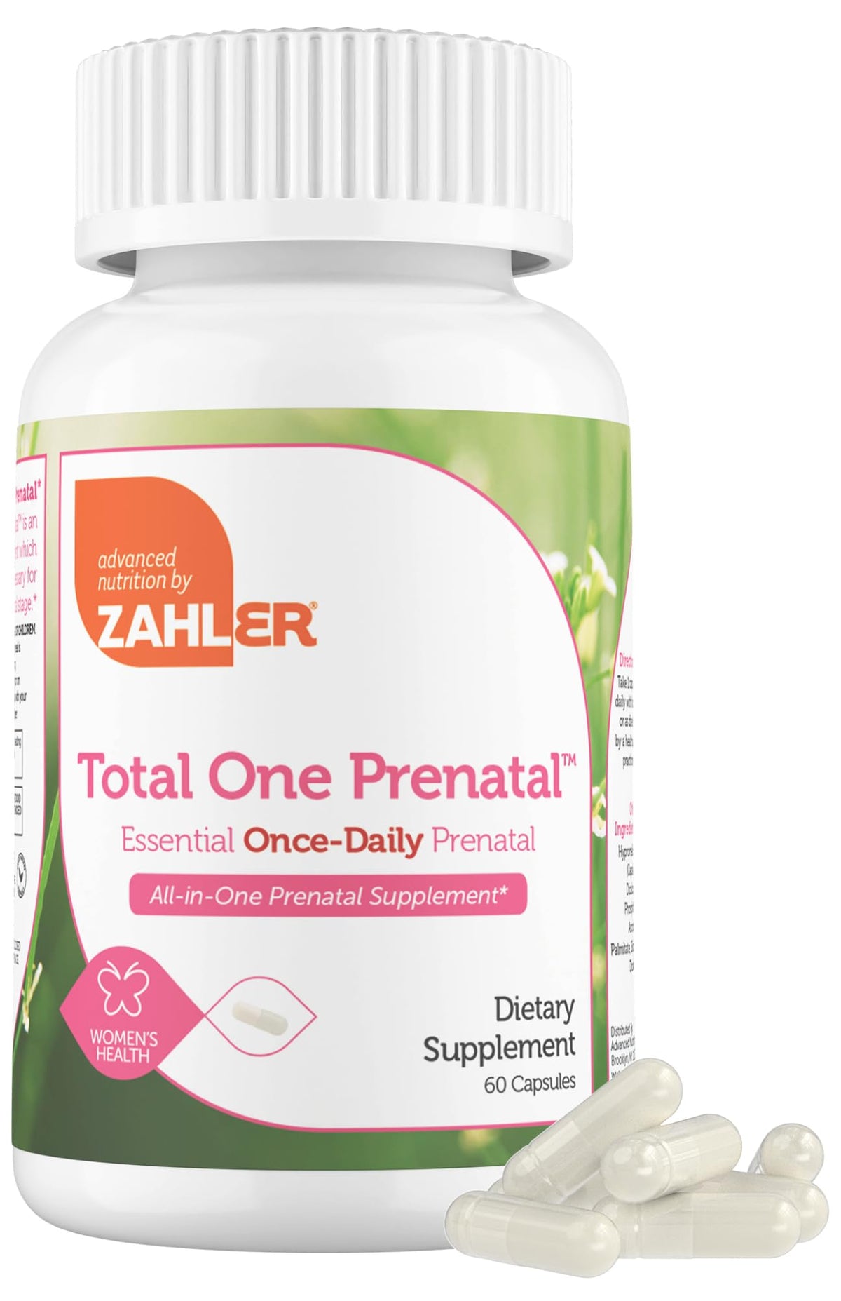 Zahler Total One Vitamines Prénatales 60 Capsules vue de face