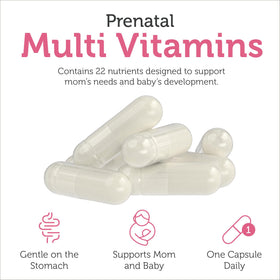 Zahler Total One Vitamines Prénatales capsules sur une table