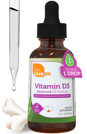 Zahler Vitamine D3 1000 IU 30 ml flacon avant