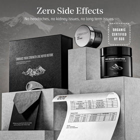 ZAILYY Résine de Shilajit Bio 800mg avec cuillère en métal