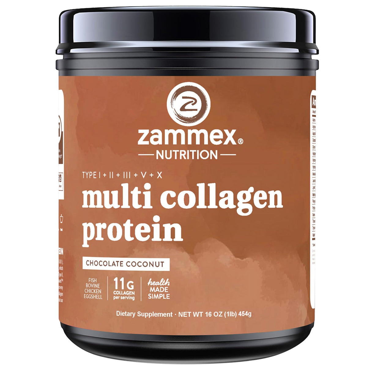 Zammex Poudre de Collagène Multi 549g vue de face