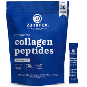 Zammex Poudre de Collagène Peptides 30 Sachets vue de face