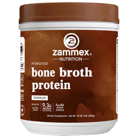 Zammex Poudre de Protéine de Bouillon d'Os Chocolat Chaud 581g vue de face