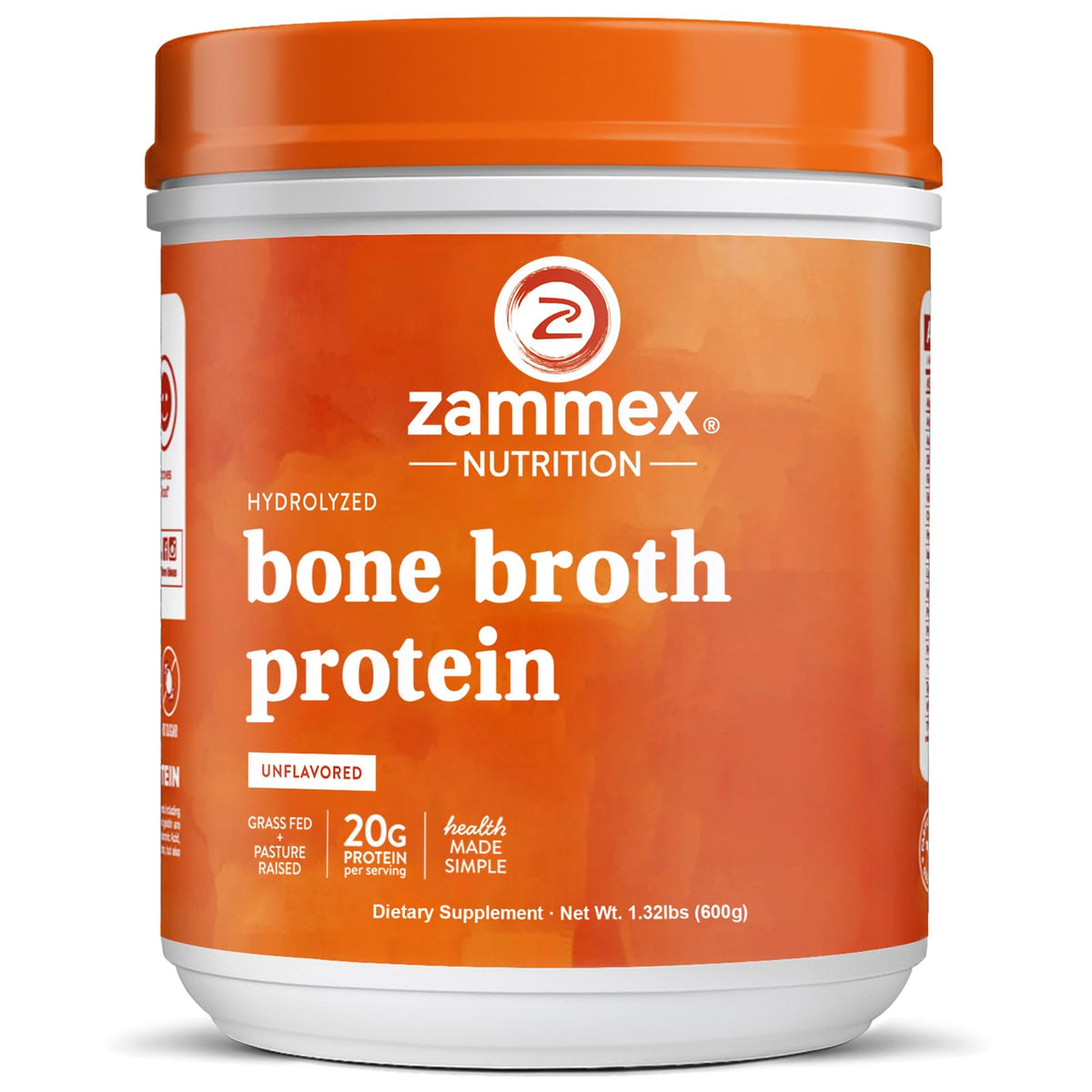 Zammex Poudre de Protéine de Bouillon d'Os de Boeuf 721g vue de face