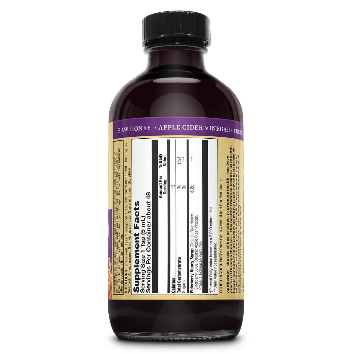 ZAND Sirop de Sureau et Miel 240 ml avec cuillère dosette