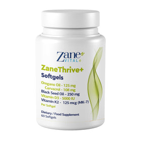 Zane VITALe D3 K2 Huile d'Origan 60 capsules - vue de face