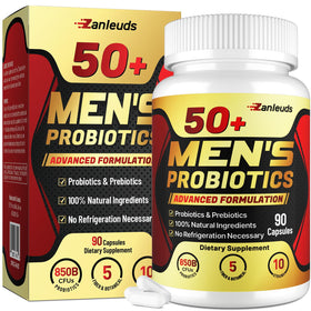 Zanleuds Probiotiques pour Hommes 50+ 90 capsules en bouteille
