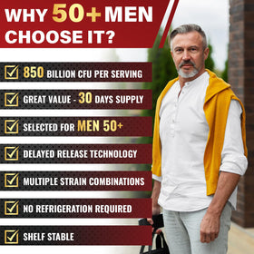 Zanleuds Probiotiques pour Hommes 50+ en vue de profil