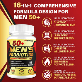 Zanleuds Probiotiques pour Hommes 50+ sur une table