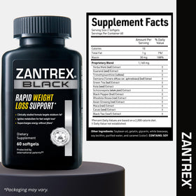 Zantrex Black complément alimentaire gélules avec des accessoires de fitness