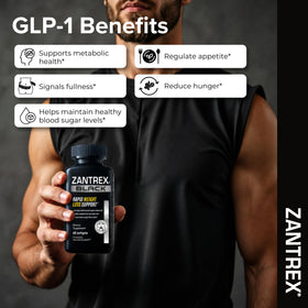 Zantrex Black gélules avec un verre d'eau