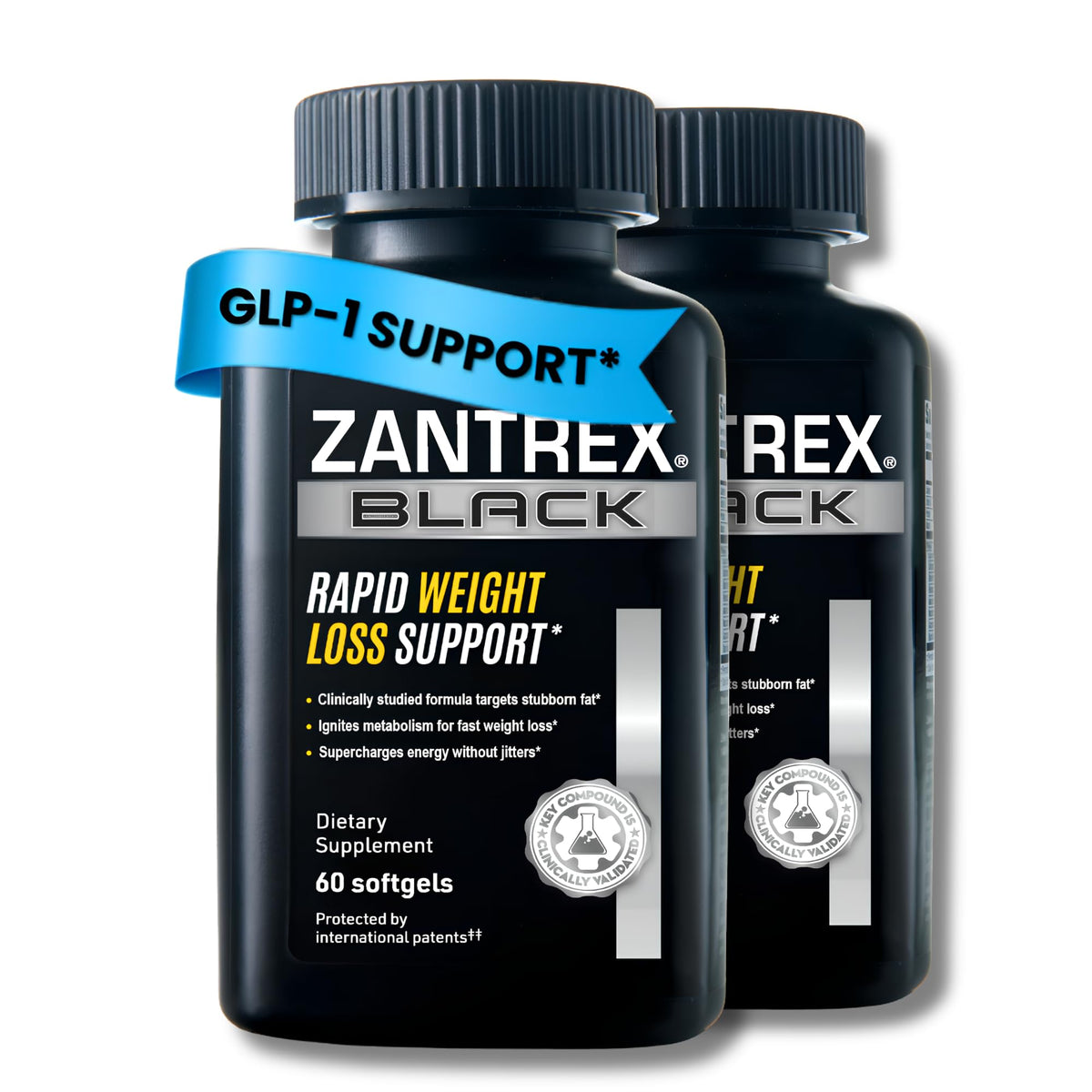 Zantrex Black gélules de soutien métabolique 120 compte, vue de face