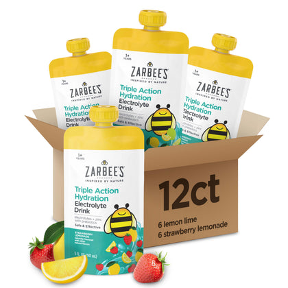 Zarbee's Boisson Électrolytique Triple Action Enfants sachets de 5 oz