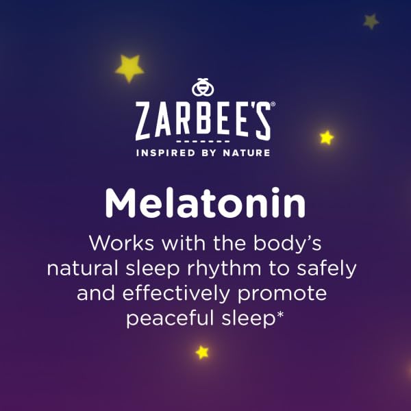 Zarbee's Complément Alimentaire Sommeil Enfant 1 mg Mélatonine bouteille arrière