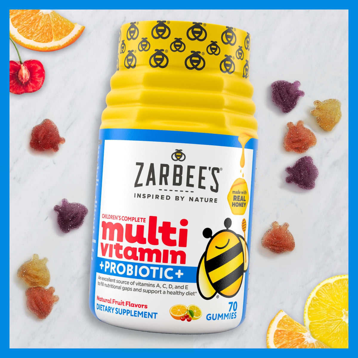 Zarbee's gummies with honey and natural ingredients