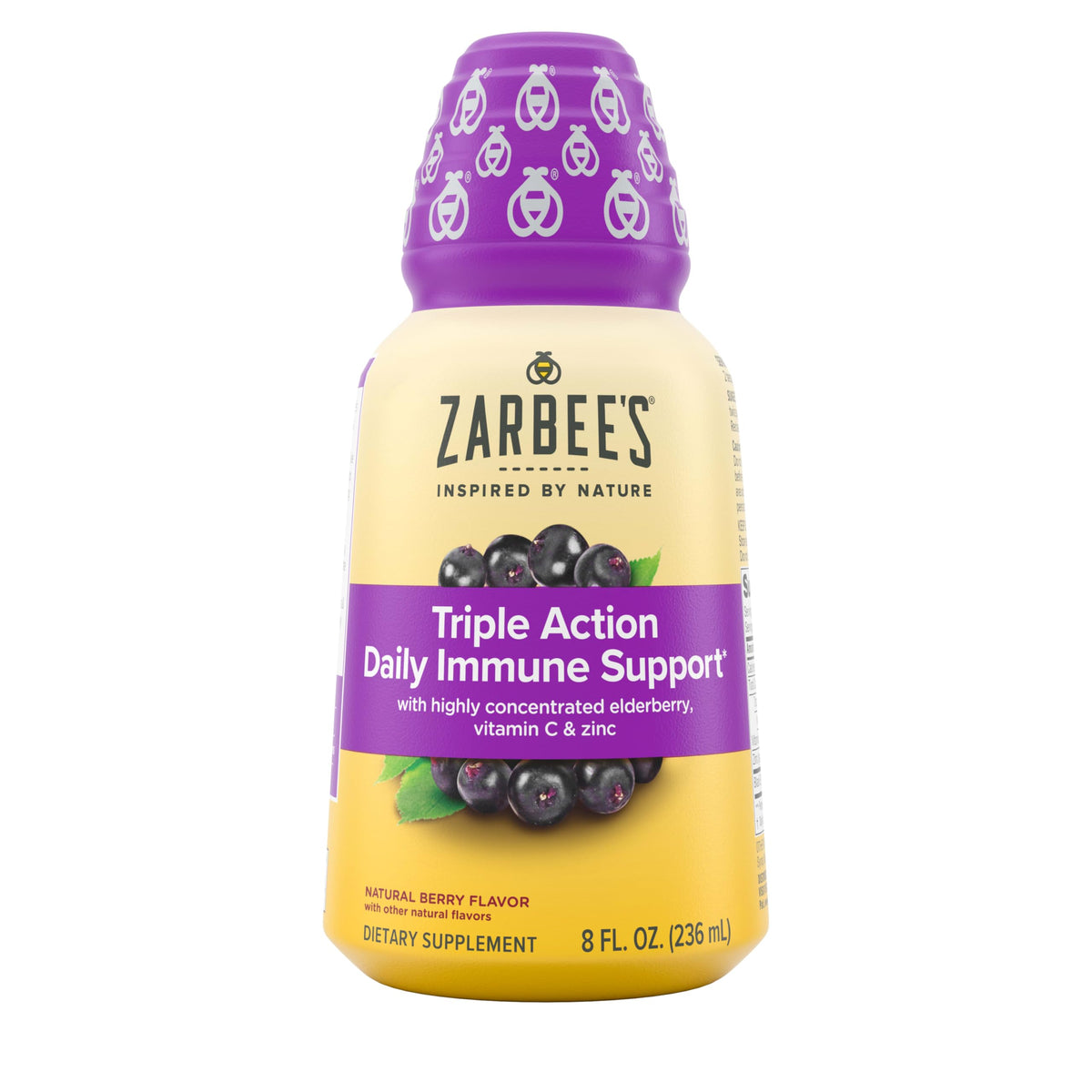 Zarbee's Sirop de Soutien daily wellness 8 fl oz bouteille avant