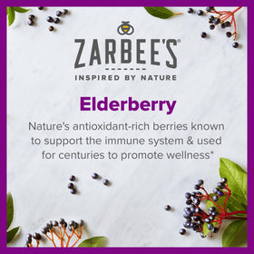Zarbee's Sirop de Soutien daily wellness 8 fl oz étiquette avec ingrédients