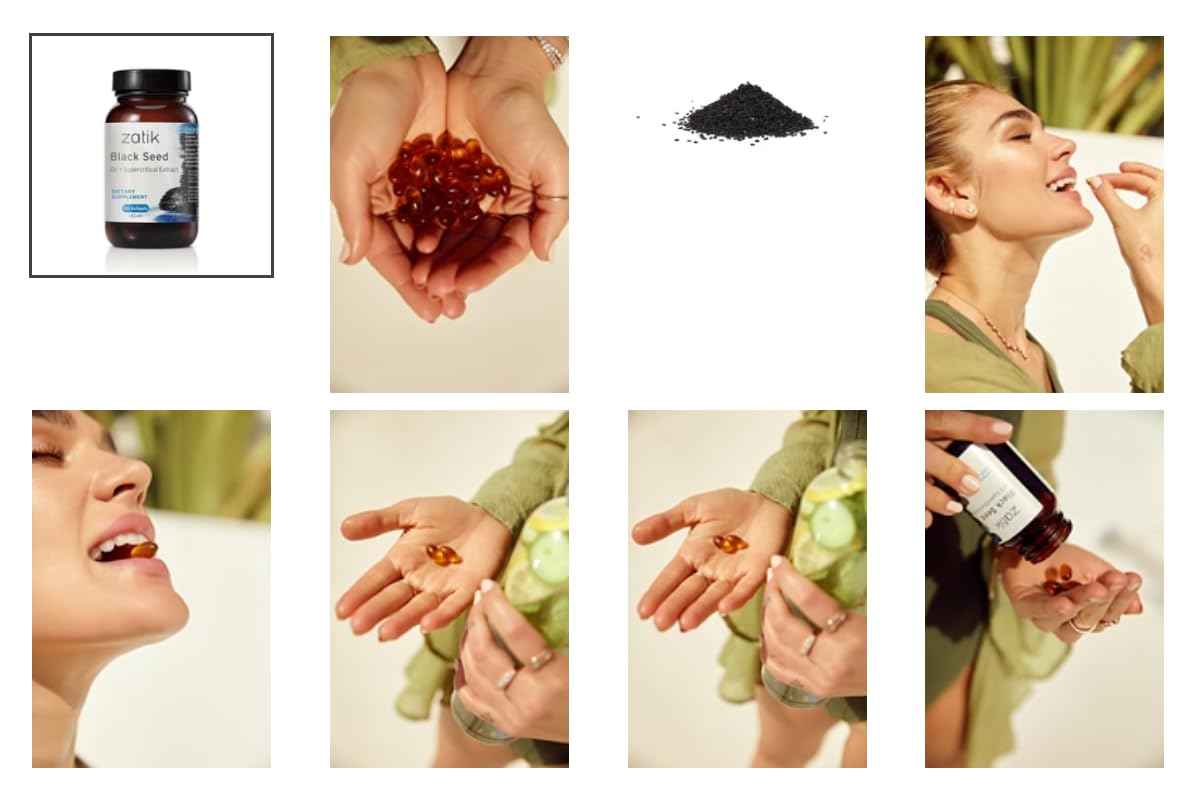 Zatik Huile de Graines de Cumin Noir avec ingrédients clés