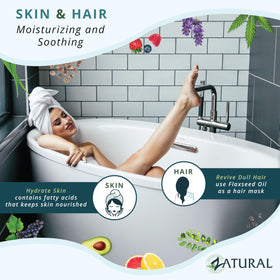Zatural huile de lin utilisée dans un smoothie