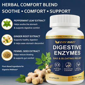 ZAYMAN Multi-Enzymes - prise de capsules avec un verre d'eau
