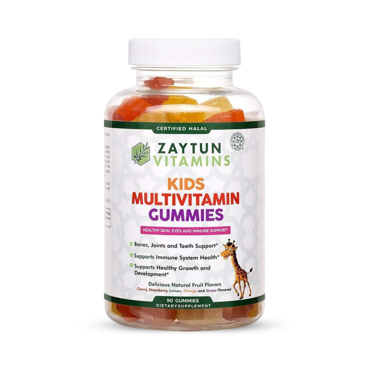 Zaytun Gummies Multivitamines Halal pour Enfants 90 Gummies en pot